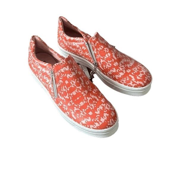 Studio Pollini Slip On Trainers Sneakers Shoes Printed Red White Size IT41/US11 - Picture 1 of 5